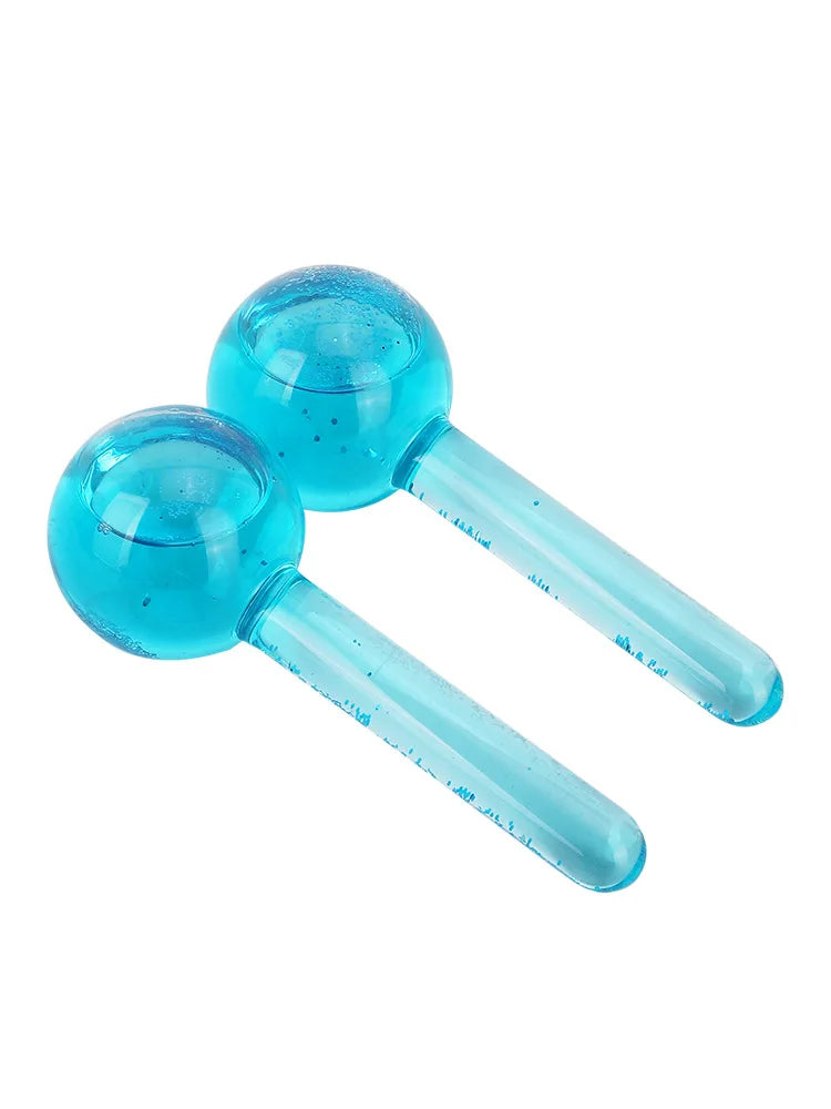2PCS/Beauty Crystal Ball Facial Cooling Ice Globes Water Wave Face and Eye Massage Skin Care