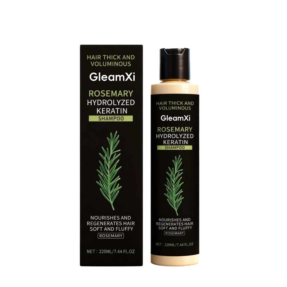 Champú Voluminizador de Romero y Queratina, Nutritivo y Reparador, 220 ml