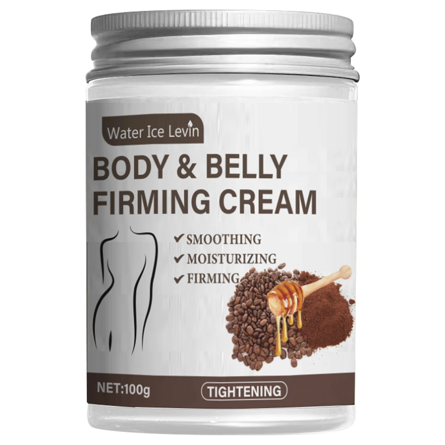 Firming Cream Contains Caffeine and Coconut Oil, Rich in Vitamin E, Fragrance-Free, Tightens and Lifts the Abdomen, Thighs, Buttocks, Arms, All Skin Types, Hypoallergenic, Whitening Effect