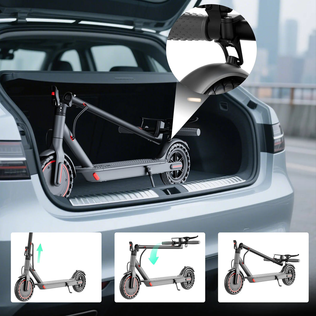 Electric Scooter With Seat Storage Bag 350W 36V 5.2Ah 19/MPH 16Miles Range APP Control Commute E-Scooter