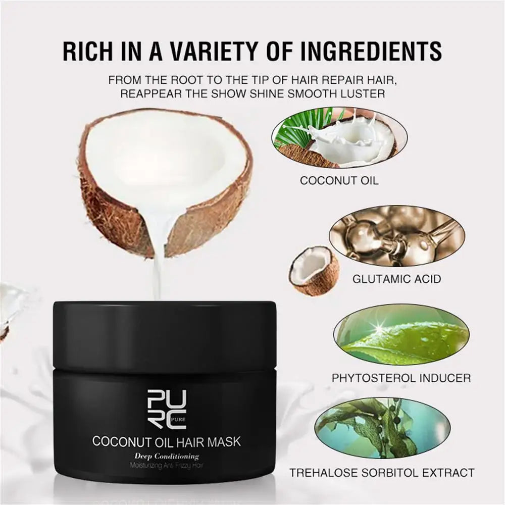 5 Seconds Repair Damaged Frizzy Hair Soft Smooth Shiny Nutrition Deep Moisturize Nourishing Hair Care
