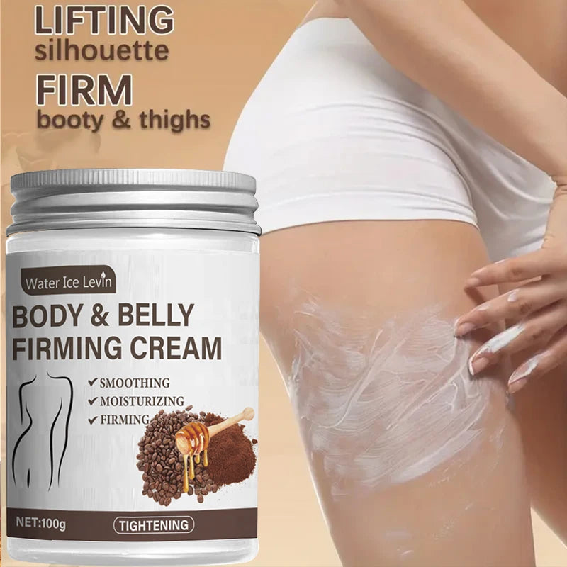 Firming Cream Contains Caffeine and Coconut Oil, Rich in Vitamin E, Fragrance-Free, Tightens and Lifts the Abdomen, Thighs, Buttocks, Arms, All Skin Types, Hypoallergenic, Whitening Effect