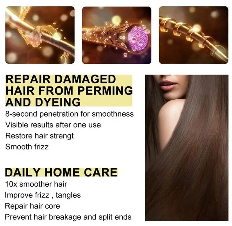 5 Seconds Repair Damaged Frizzy Hair Soft Smooth Shiny Nutrition Deep Moisturize Nourishing Hair Care