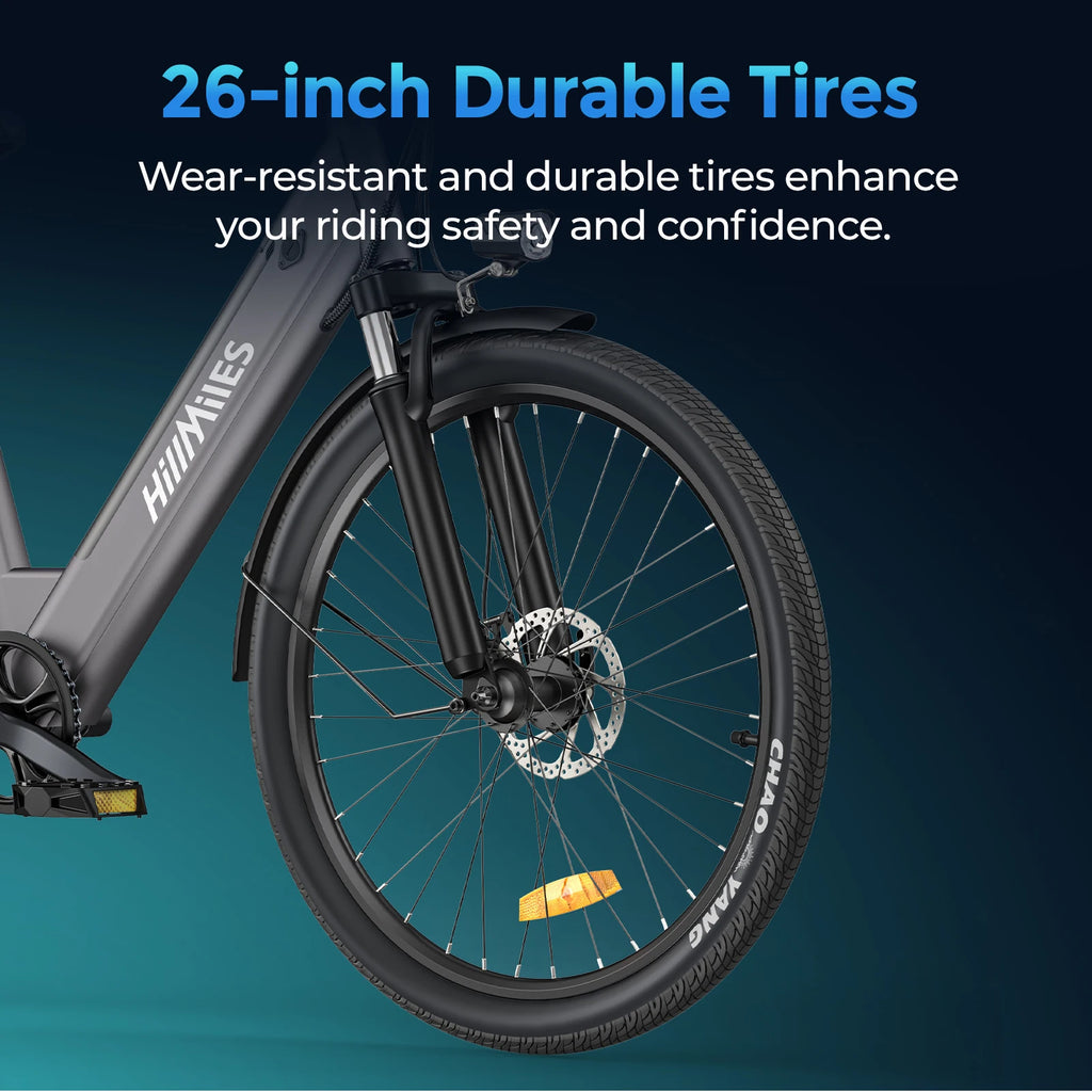 HillMiles MileCity 1 26 "Step-Through Electric Bicycle, Electric Bike with Up to 120 km Range, 250W Motor, 36V 13Ah Battery, 25 km/h, 7-Speed Gear, Disc Brakes, E-bike for Urban Commute, Shipped from Germany