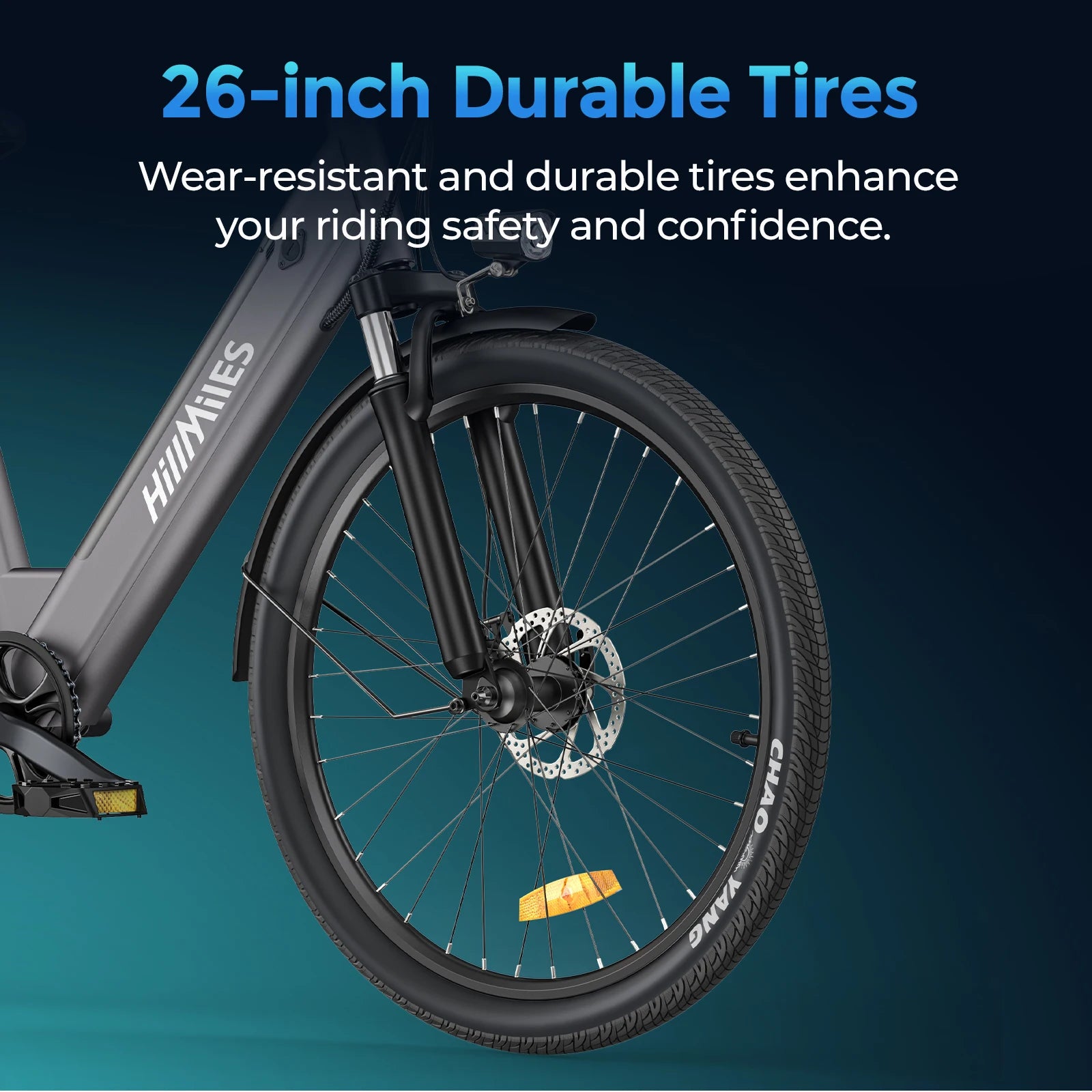 HillMiles MileCity 1 26 "Step-Through Electric Bicycle, Electric Bike with Up to 120 km Range, 250W Motor, 36V 13Ah Battery, 25 km/h, 7-Speed Gear, Disc Brakes, E-bike for Urban Commute, Shipped from Germany