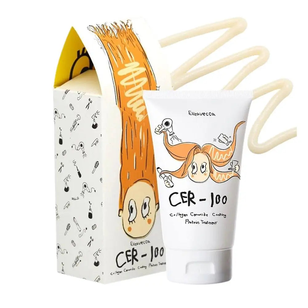 Collagen Hair Treatment Mask Natural Ingredient Korean Hair Care Preventing Hair Breakage Improving Frizz Hair Mask