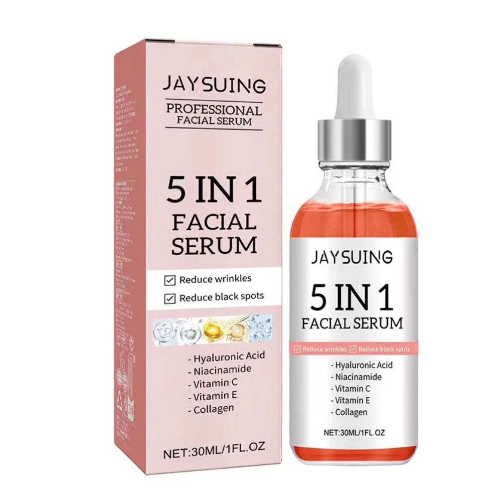 Sérum Facial 5 en 1 con Vitamina C y Ácido Hialurónico, 30 ml