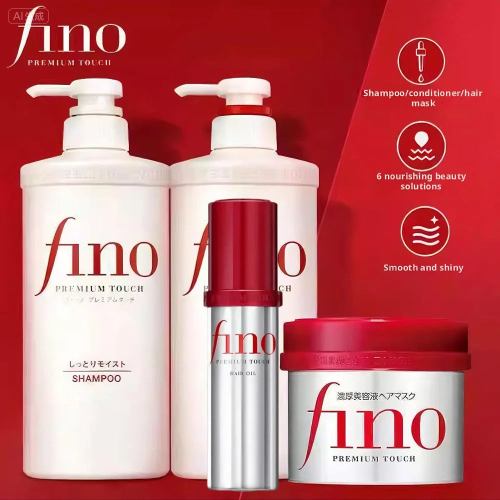 Japanese Fino Moisturizing Shampoo Conditioner Hair Care Anti-Dandruff,Oil Control,Volume Fluffy Improve Frizz Repair Split Ends