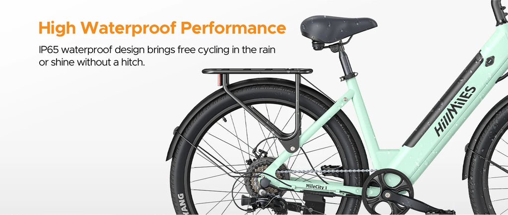 "Electric Bike for Comuting, 120km Range, 250W, 36V 13Ah Battery, Speed 25 km/h, 7 Gears, Disc Brakes E-bike