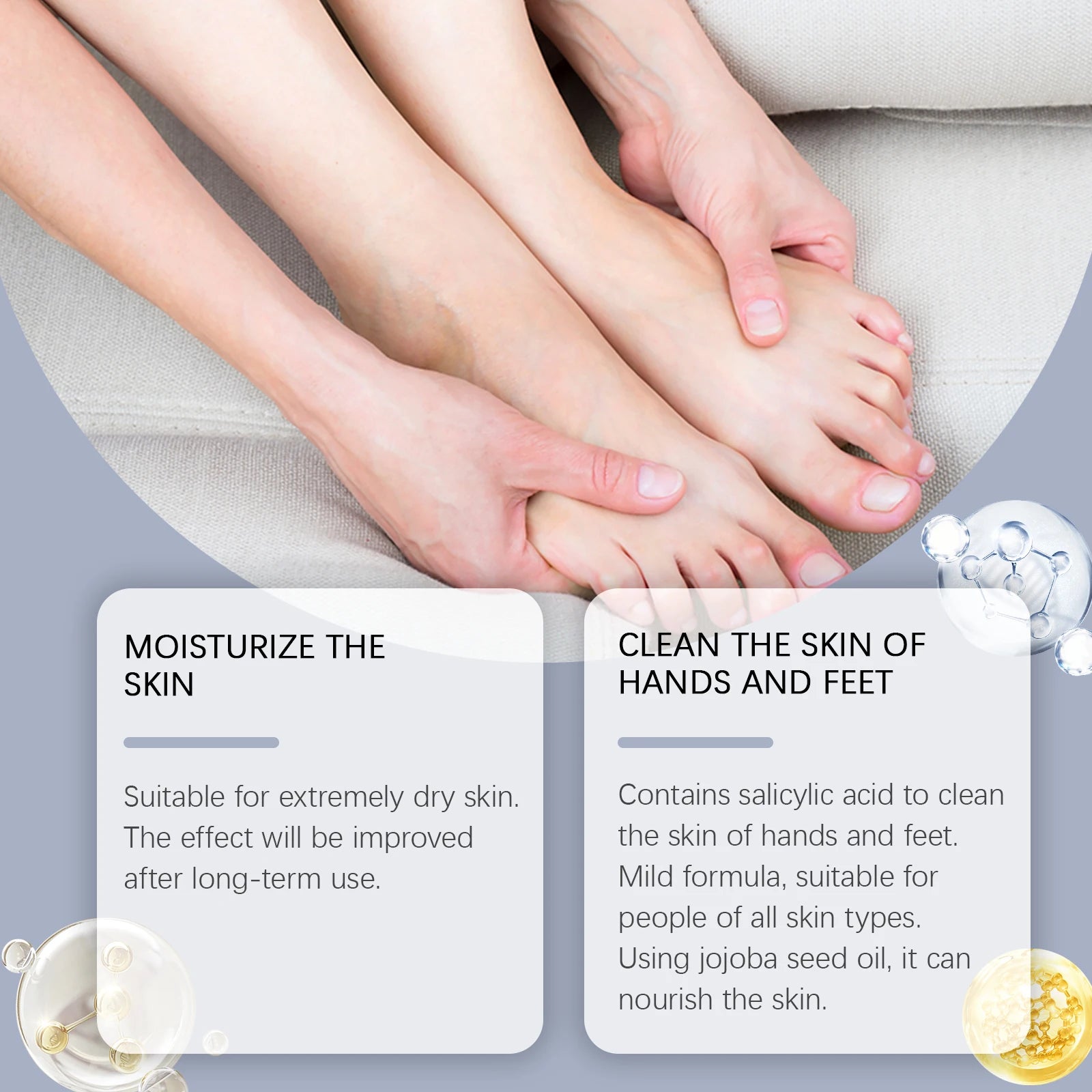 Crema en barra para manos y pies con 42 % de urea. Hidratante, exfoliante, suavizante, alivia la sequedad, repara los talones agrietados e hidrata profundamente la piel de los pies.