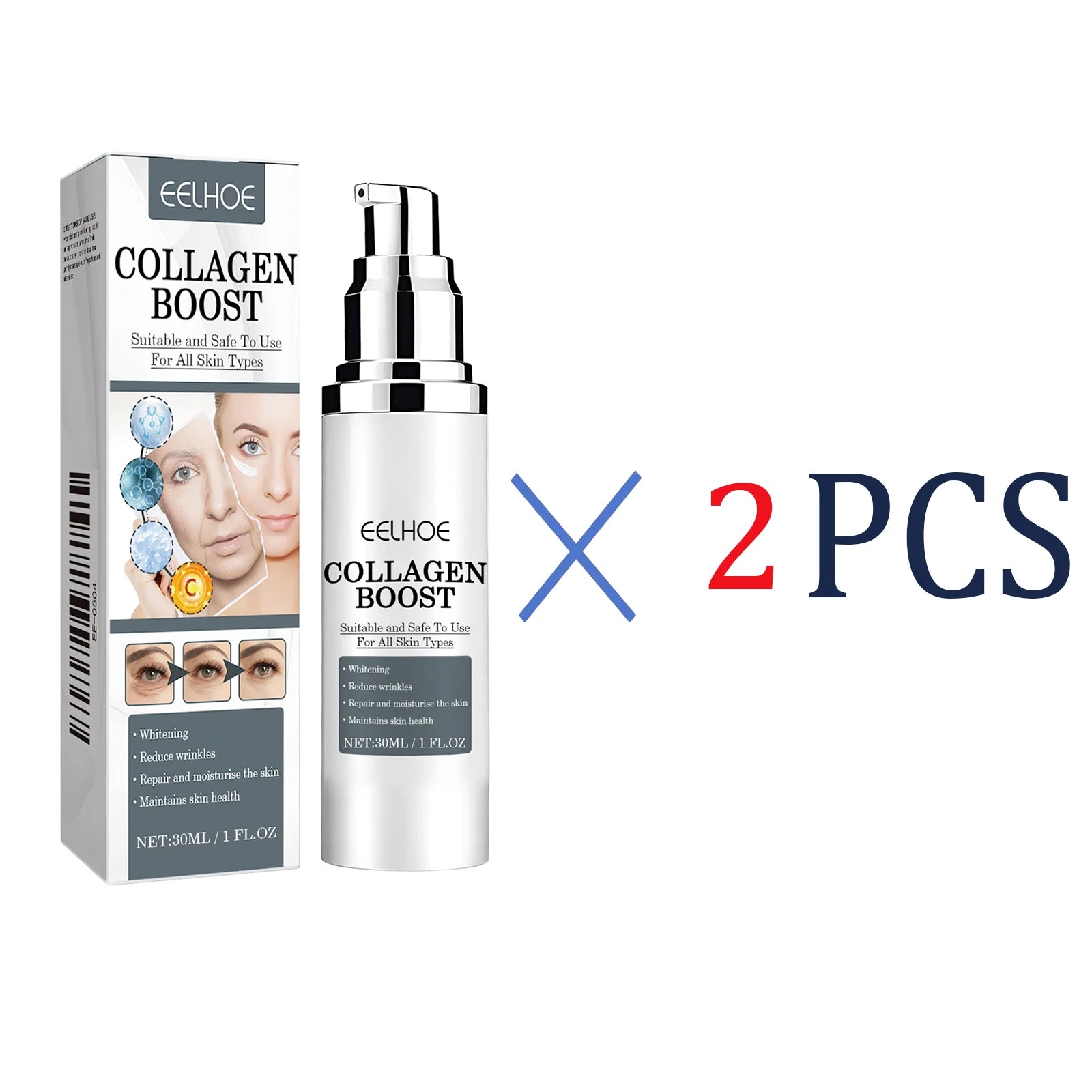 Collagen Face Cream Anti Aging Wrinkle Reduction Moisturizer for Women Firming & Lifting Cream to Brighten Skin Ton 30ml