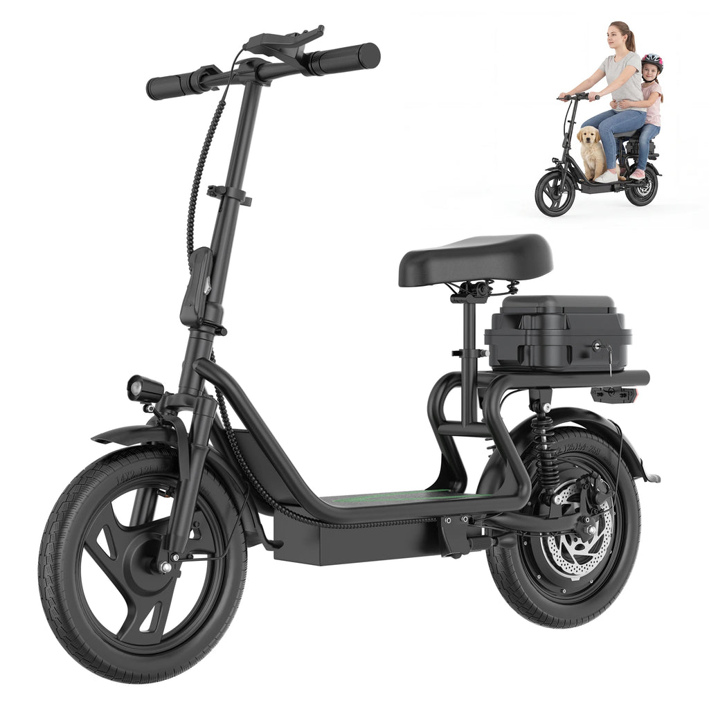 Electric Scooter 48V 22.5Ah Battery 14 Inch Tire Foldable Commuter E Scooter with Storage Box 22MPH Speed 40 Miles