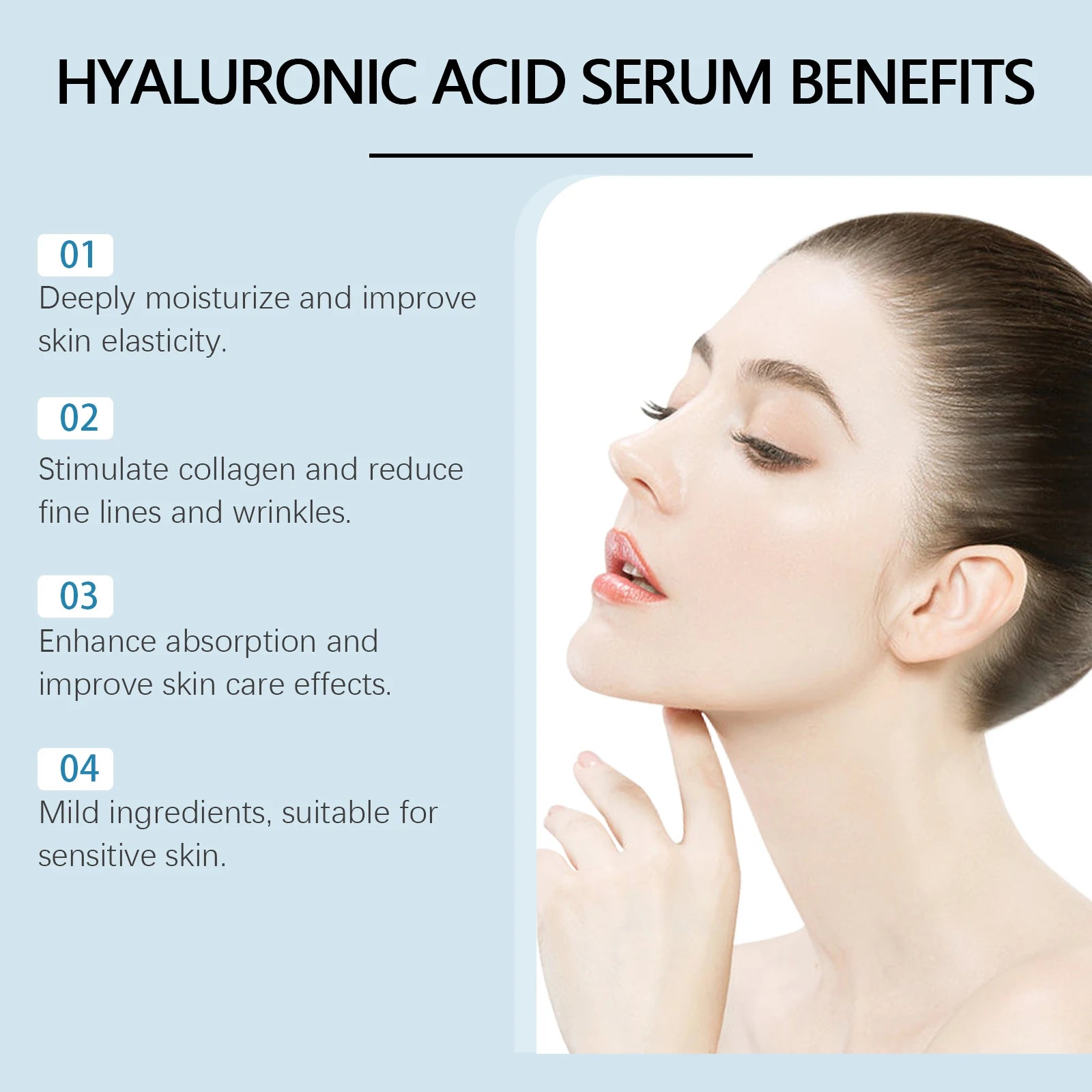 0.25mm Micro Needle Essence Hyaluronic Acid Microneedle Roller Facial Hydrating Brightening Pore Refining Beauty Skin Care Serum