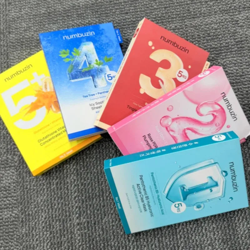 Mask No.1 Active Clear, No.2 Plumping, No.3 Tingle-Pore, No.4 Soothing, No.5 Vitamin C, No.9 Lifting Face Mask