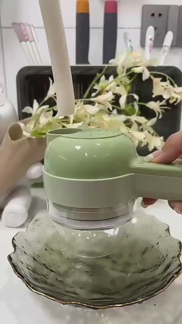 Cortador de Verduras Eléctrico Multifunción 4 en 1